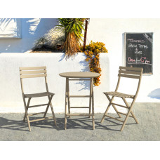 Комплект Стол Siesta складной 294 Helen Ø60 и стулья складные Siesta 290 Helen Folding 2шт. Taupe