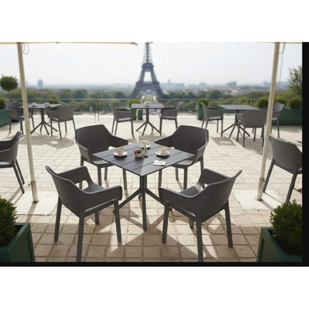 Стол Siesta 80*80 Paris 298 Black