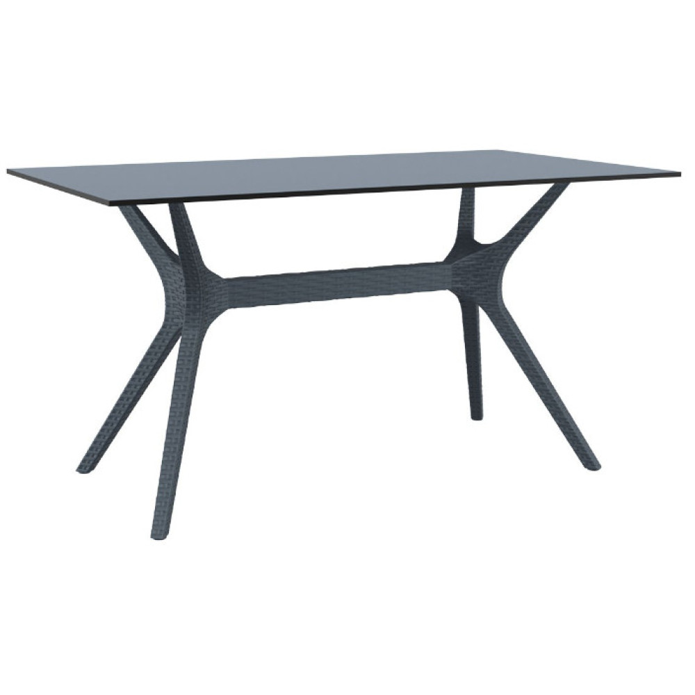 Стол Siesta с ротанговой ножкой (Ibiza Table 140) Арт. 864 Grey