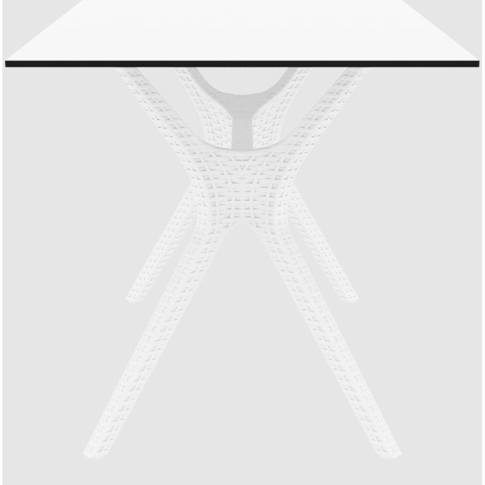 Стол Siesta с ротанговой ножкой (Ibiza Table 140) Арт. 864 White