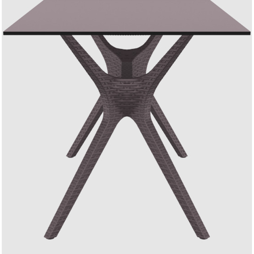 Стол Siesta с ротанговой ножкой (Ibiza Table 140) Арт. 864 Brown