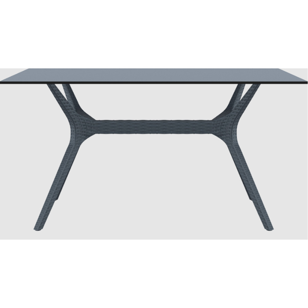 Стол Siesta с ротанговой ножкой (Ibiza Table 140) Арт. 864 Grey