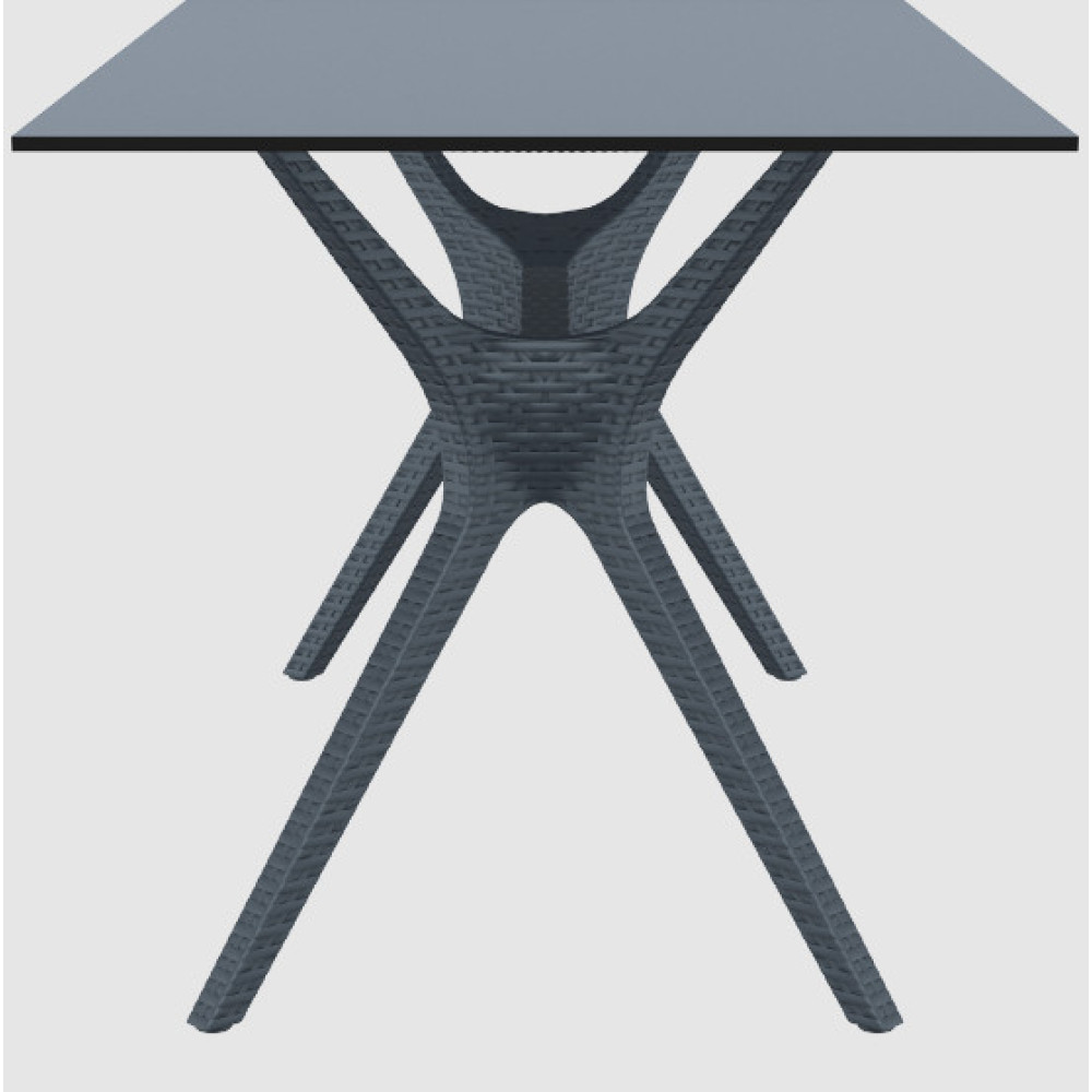 Стол Siesta с ротанговой ножкой (Ibiza Table 140) Арт. 864 Grey