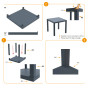 Стіл Siesta 875 Orlando 80*80  Dark Grey