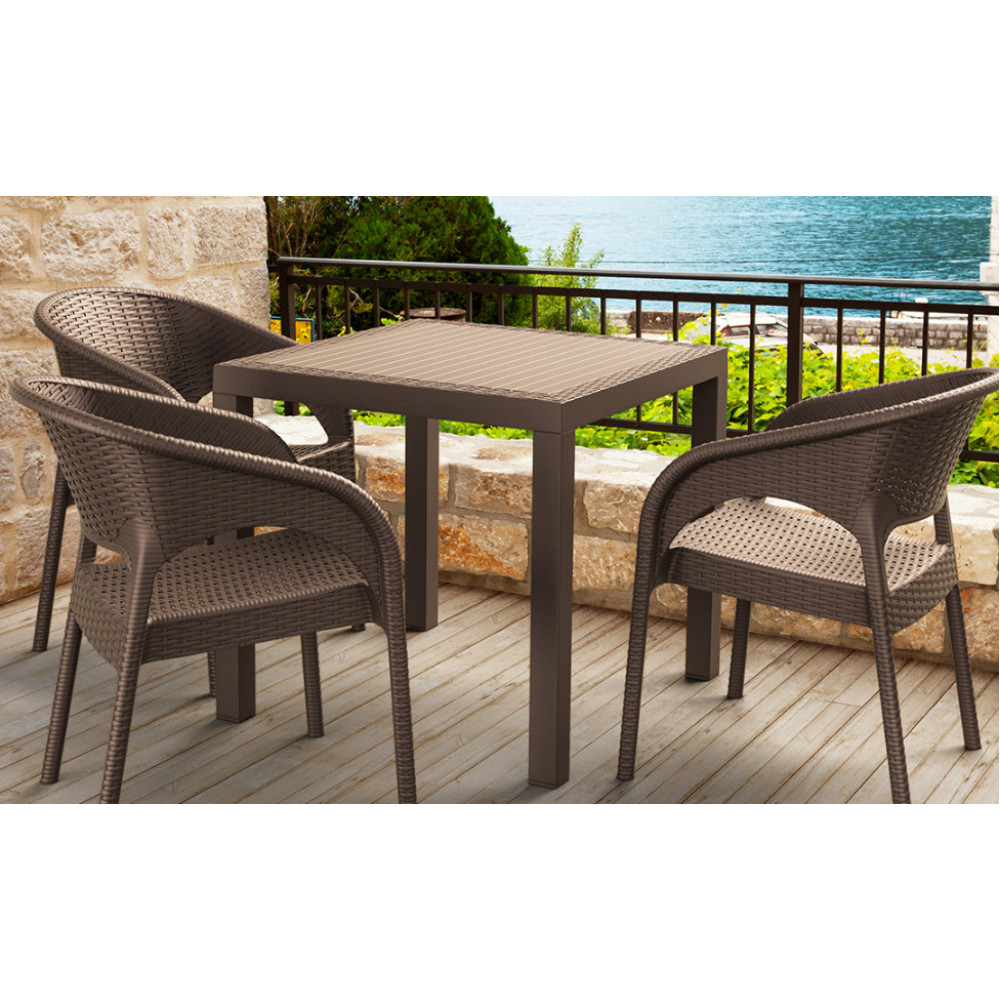 Стіл Siesta 875 Orlando 80*80  Dark Grey