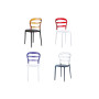Стул Siesta белый с прозрачной фиолетовой вставкой (Air  chair), арт. 055