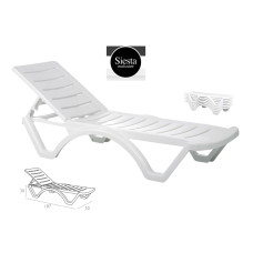 Шезлонг Siesta  076 Aqua белый