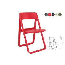 Стул Siesta складной красный (Dream folding chair), арт. 079