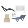 Шезлонг-хвиля Siesta (Slim sunlounger), 087 Slim Black