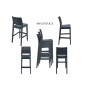 Стул барный Siesta (Jamaica bar stool), арт.866 Dark Grey